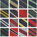 Stock Striped Uniform Polyester Tie - Pre-tied